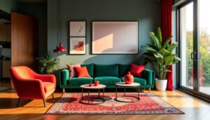 Couleur complémentaire du rouge : les clés pour des associations déco harmonieuses et réussies